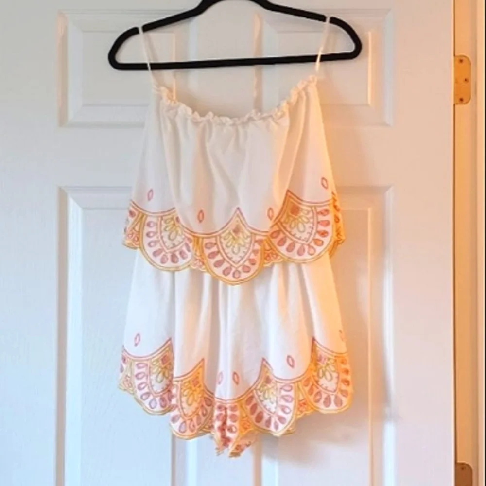 Revolve Lovers + Friends Kristine White Strapless Romper - Picture 2 of 5